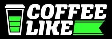 Like me coffee. Кофе лайк логотип. Кофейня Coffee like логотип. Логотип компании кофелайк. Кофе лайк надпись.